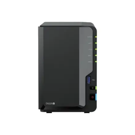 SYNOLOGY DS225+ DiskStation 2-bay NAS server - Intel Celeron J4125 2GB DDR4 2x 2.5/3.5 HDD/SSD 1GbE 2.5GbE 2x USB 3.2 – 2