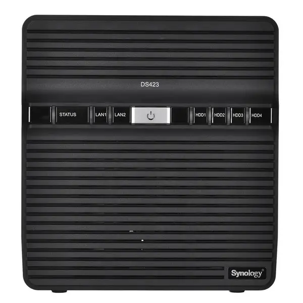SYNOLOGY DS423 DiskStation 4-bay NAS server - Realtek RTD1619B, 2GB DDR4, 4x 2.5"/3.5" HDD/SSD, 2x 1GbE, 2x USB 3.2 Gen1, WoL/W – 3