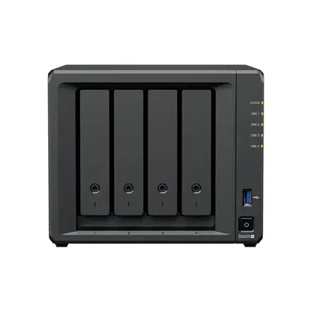 SYNOLOGY DS425+ DiskStation 4-bay NAS server - Intel Celeron J4125 2GB DDR4 4x 2.5/3.5 HDD/SSD 2x M.2 2280 NVMe SSD 1GbE – 2