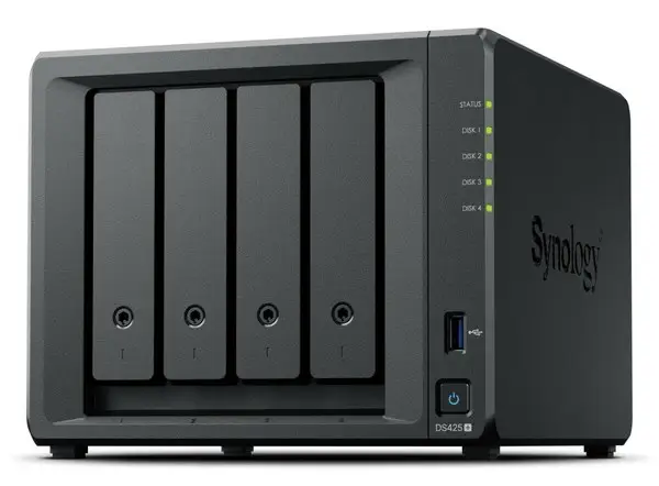 SYNOLOGY DS425+ DiskStation 4-bay NAS server - Intel Celeron J4125 2GB DDR4 4x 2.5/3.5 HDD/SSD 2x M.2 2280 NVMe SSD 1GbE – 9