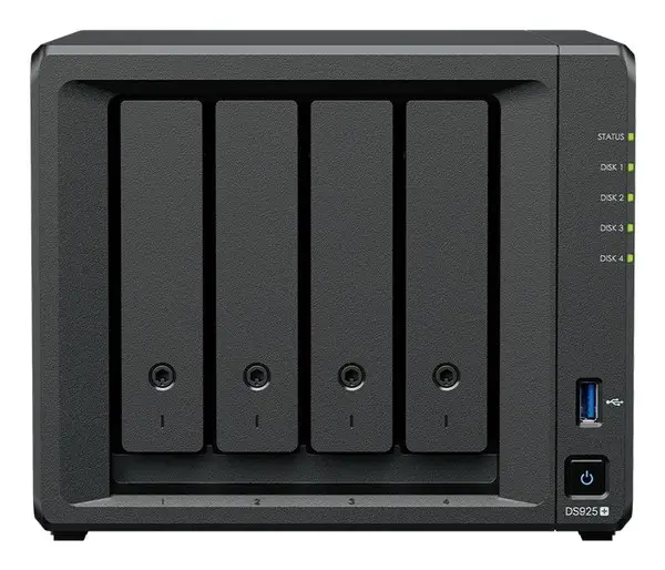 SYNOLOGY DS925+ DiskStation 4-bay NAS server - AMD Ryzen V1500B 4GB DDR4 4x 2.5/3.5 HDD/SSD 2x M.2 2280 NVMe SSD 2x 2.5GbE – 8