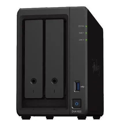 SYNOLOGY DVA1622 2-Bay Deep Learning NVR Celeron J4125 4-cores 2.0GHz 6GB DDR4 2xUSB 3.2 Gen1 HDMI 3.5Inch SATA HDD – 3