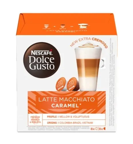 Nescafe Dolce Gusto Caramel Latte Macchiato kava, 16 kapsulių dėžutėje