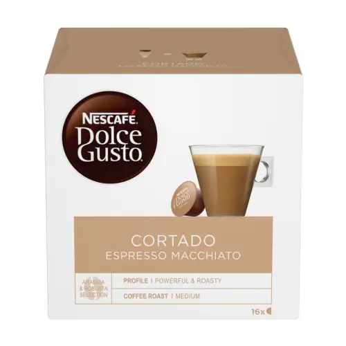 Nescafe Dolce Gusto Cortado Espresso Macchiato kava, 16 kapsulių dėžutėje