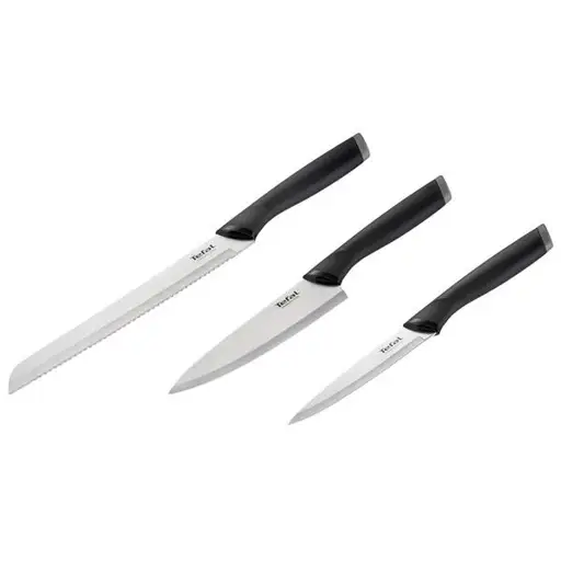 Tefal Essential, 3 vnt., juodas - Peilių rinkinys