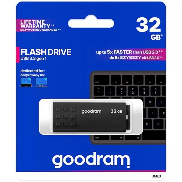 USB Atmintinė - GoodRam UME3 32GB, 60MB/s Skaitymas, 20MB/s Rašymas, Juoda – 4