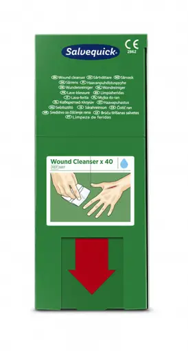 Žaizdų valymo servetėlės (0,9% NaCl, sterilios), 40 vnt, Cederroth