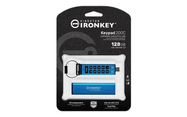 MEMORY DRIVE FLASH USB-C/128GB IKKP200C/128GB KINGSTON – 3