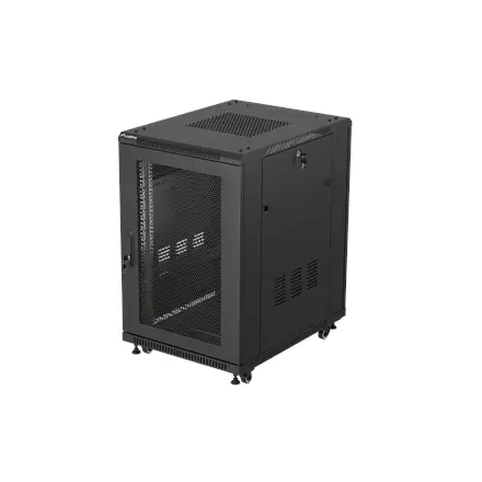 LANBERG rack cabinet 19 inch free standing 18U 600X800 flat pack with mesh door black