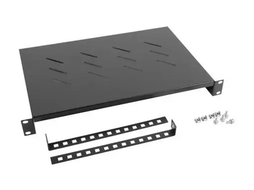 LANBERG AK-1004-B fixed shelf 19 600mm 1U/483x300mm max load capacity up to 25kg black