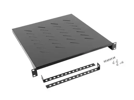 LANBERG AK-1005-B fixed shelf 19 800mm 1U/483x500mm max load capacity up to 25kg black
