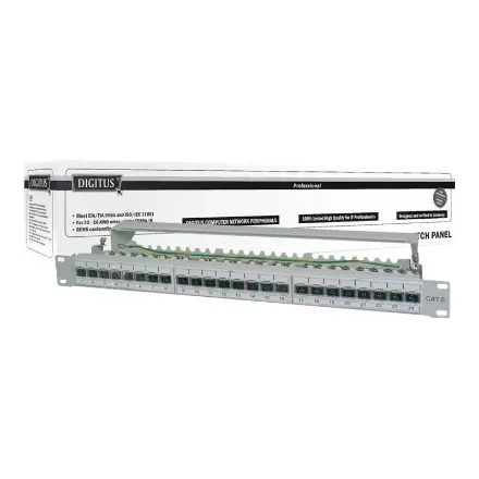 Digitus CAT 6A Patch Panel, shielded, 1U, 24-port