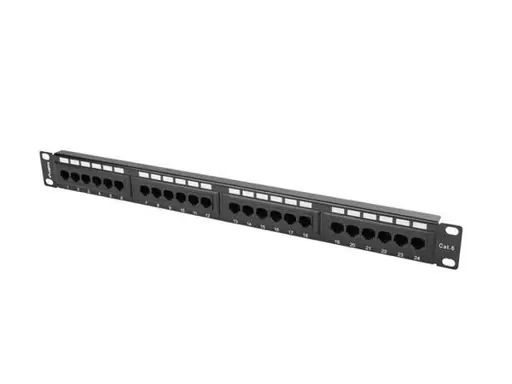 LANBERG PPU6-1024-B Patch Panel 24 port 1U cat. 6 black