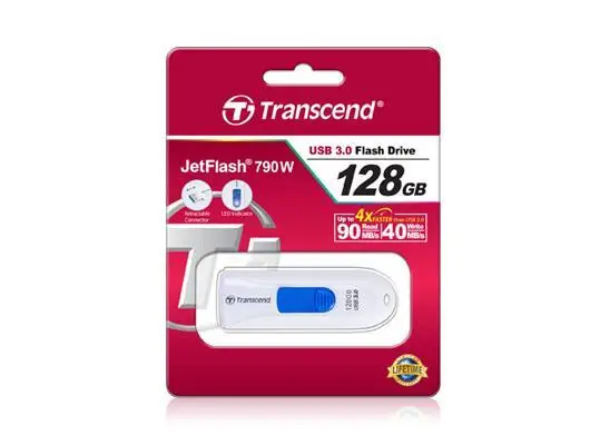 TRANSCEND JetFlash 790W 128GB USB 3.1 Gen 1 Flash Drive 100MB/s white – 4